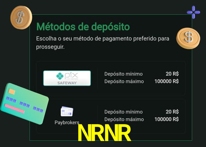 O cassino NRNR oferece uma grande variedade de métodos de pagamento